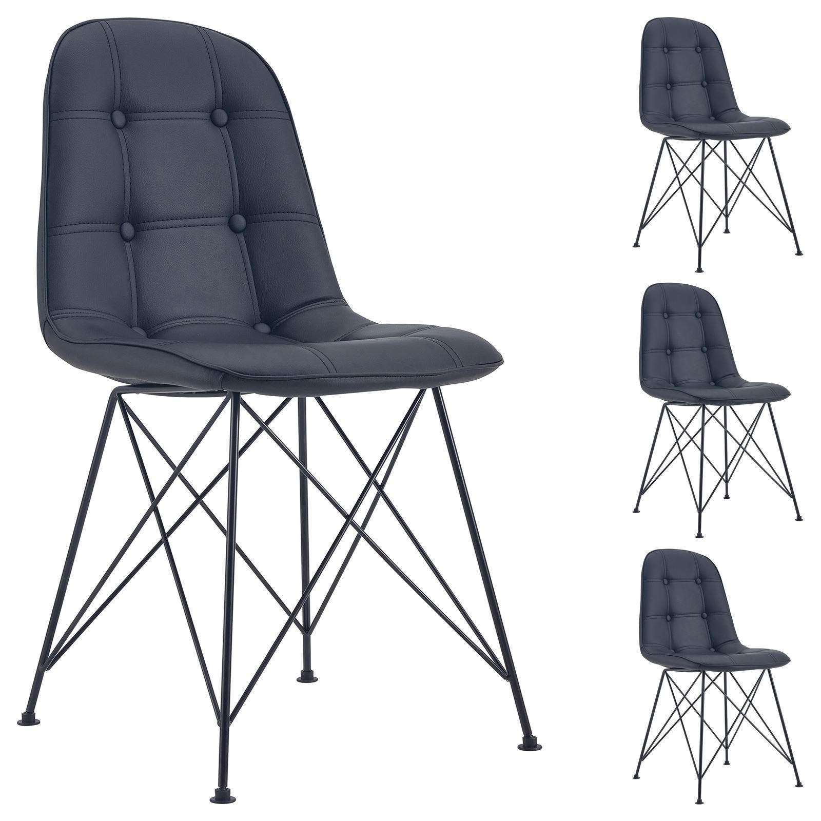 Idimex Esszimmerstuhl Schwarz 44x84x53 cm