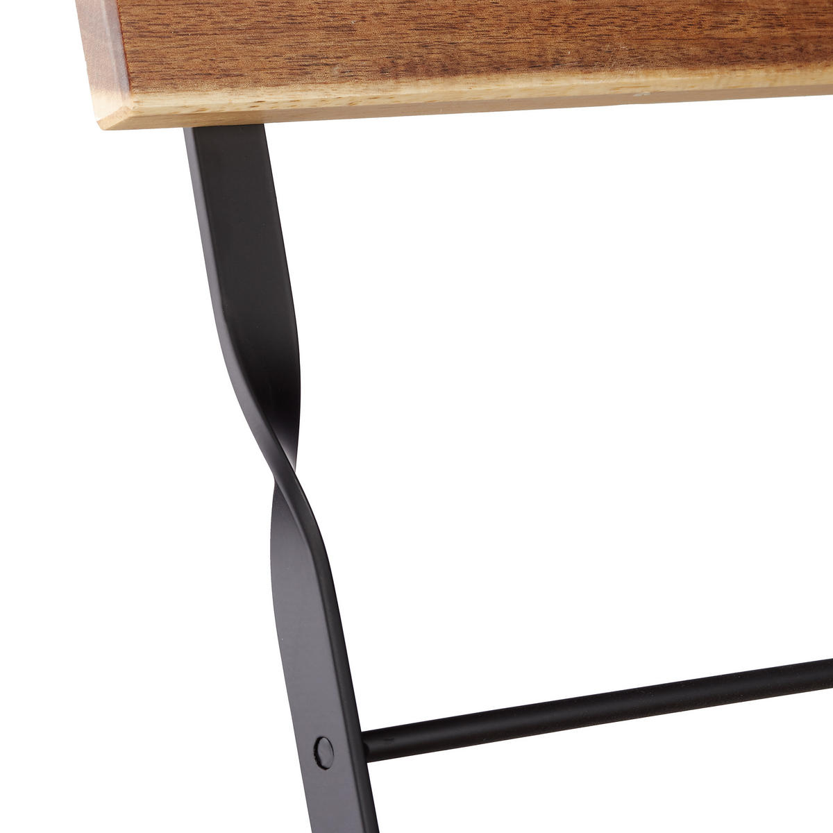 4XGARTENSTUHL - Hellbraun, Holz/Metall (42/84/44cm) - Relaxdays