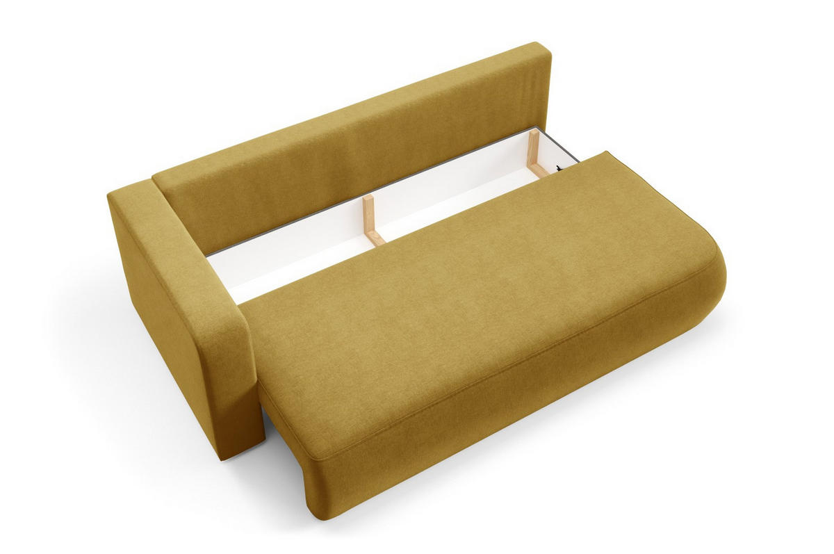 SCHLAFSOFA mit Bettkasten Gelb - Gelb/Schwarz, Holz/Holzwerkstoff (228/82/106cm) - Furnisell