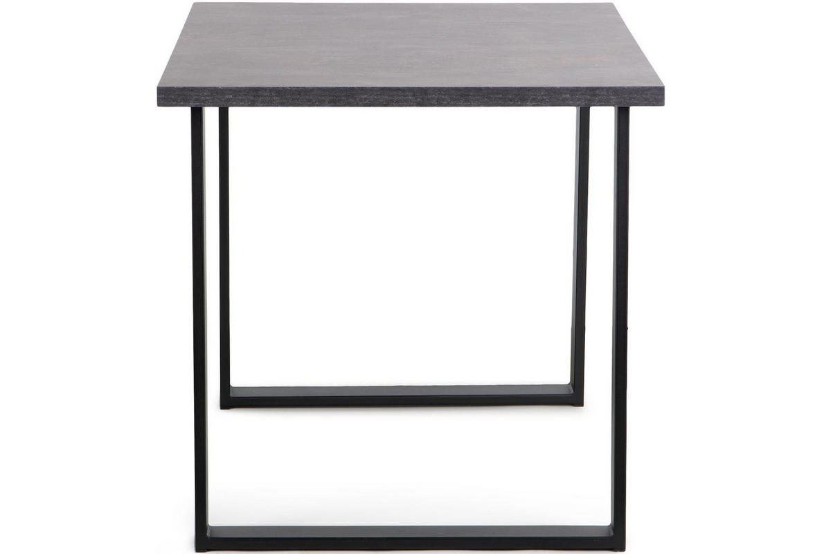 ESSTISCH CETO rechteckig Loft-Stile, grau - Schwarz/Grau, Holz/Metall (80/125/77cm) - KONSIMO®