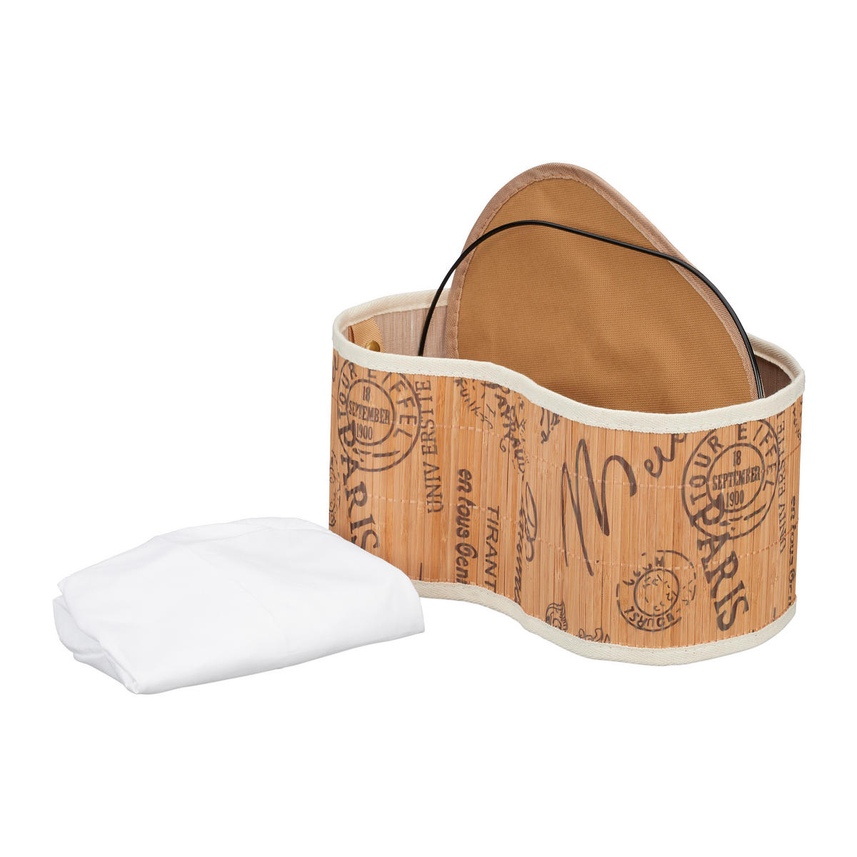 BROTKORB - Multicolor, Holz/Textil (34/16/23.5cm) - Relaxdays
