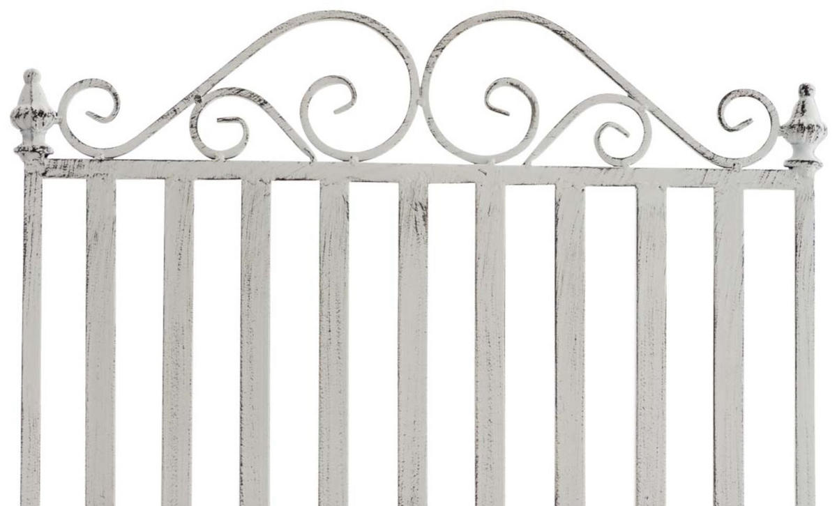 SCHAUKELSTUHL Anna 2er Set Antik Outdoor 56x90x94cm Metall Antik-Weiß Gartenstuhl - Weiß, Metall (56/94/90cm) - DELUKE