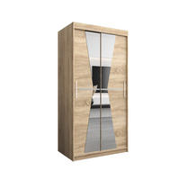 SCHWEBETÜRENSCHRANK 200/100/62 2-türig - Silberfarben/Sonoma Eiche, Holz/Kunststoff (100/200/62cm) - MÖBEL KRYSPOL