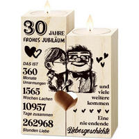 KERZENSTÄNDER Holz 30. Hochzeitstag Geschenk - Braun, Holz (4.5/12/9cm)