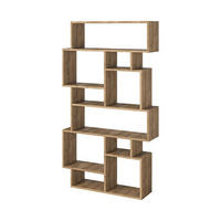 BÜCHERREGAL mit Fächern 96/25/168 cm - Braun, Holzwerkstoff (25.5/168.5/96cm) - Calicosy