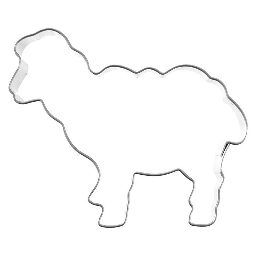 AUSSTECHFORM Lamm 7 cm Silber - Silberfarben, Metall (6/1.5/7cm) - Orion 