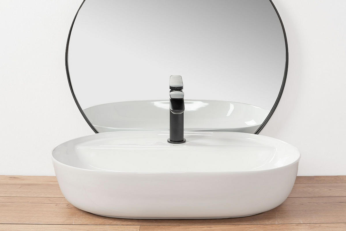 AUFSATZWASCHBECKEN AURA 60,5/40,5/13,5 cm - Weiß, Keramik (60.5/13.5/40.5cm) - REA