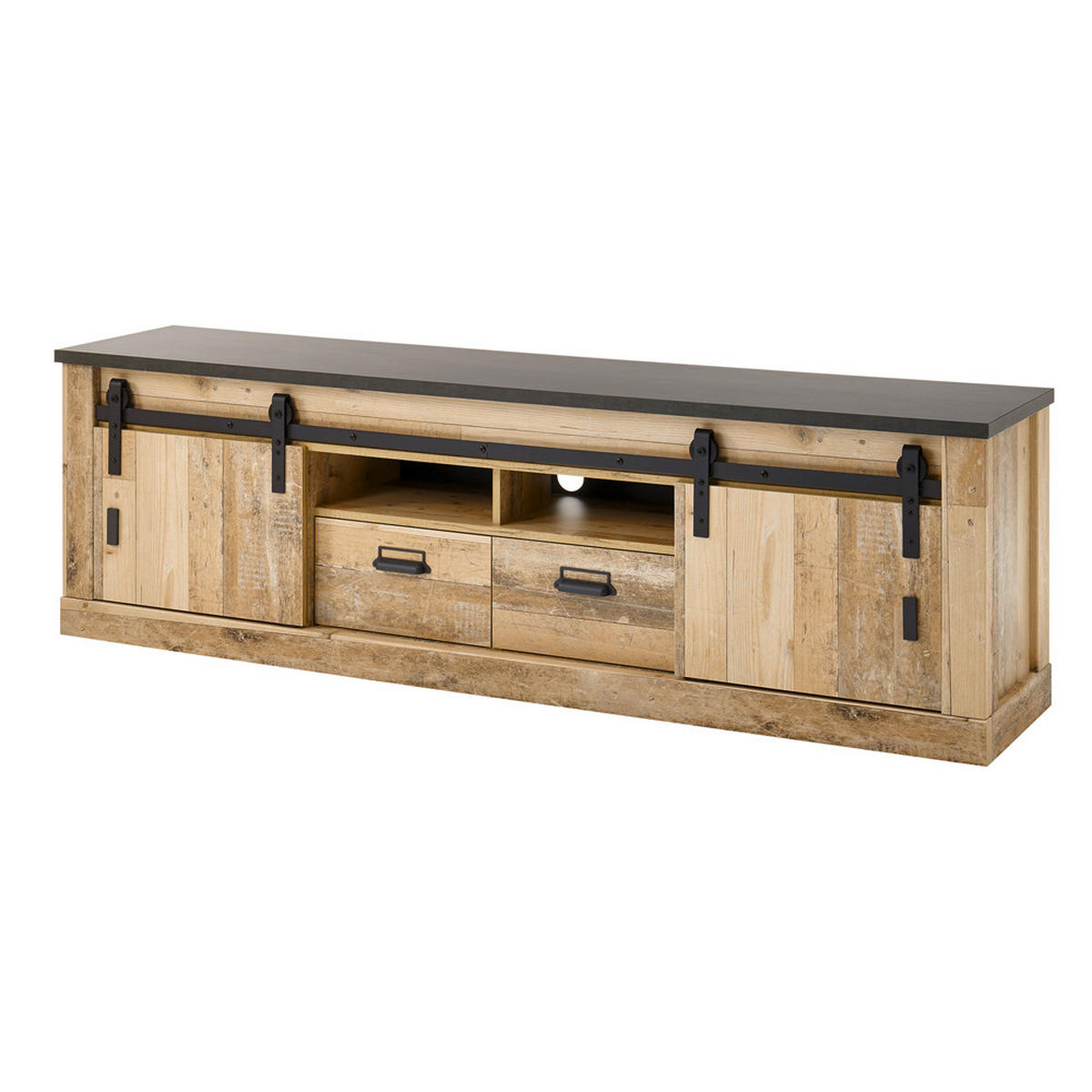 LOWBOARD Shelton-61 - Braun, Holzwerkstoff (201/61/43cm) - Lomado