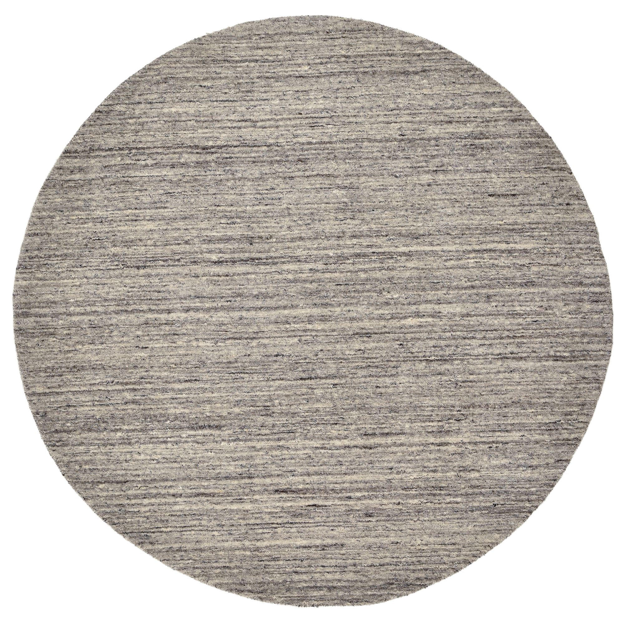 HANDWEBTEPPICH Pure 100x100 cm - Grau, Textil (100/100cm) - THEKO