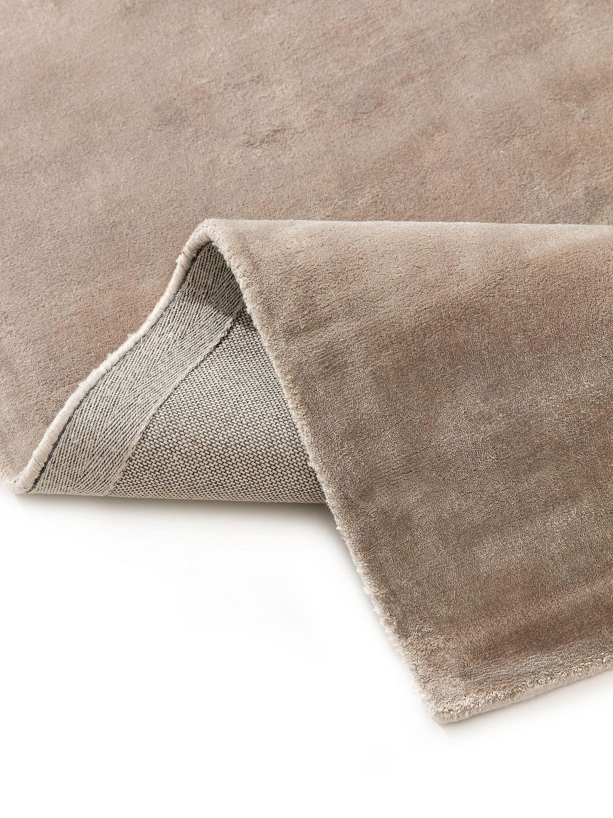 VISKOSETEPPICH Nela Taupe 120x170 cm - Taupe, Textil (120/170cm) - benuta Pure