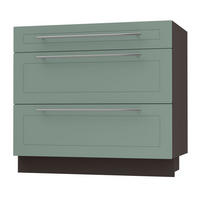 SCHUBLADENUNTERSCHRANK Kvantum D3A/90 90 / 50 / 82cm - Dunkelgrau/Mintgrün, Holz/Holzwerkstoff (90/82/50cm) - Feldmann-Wohnen