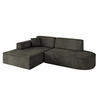 ECKSOFA Ottomane Links IREA-L1-v4 - 233x165x72,5 cm Schwarz - Schwarz, Holzwerkstoff/Textil (233/165cm) - ALTDECOR