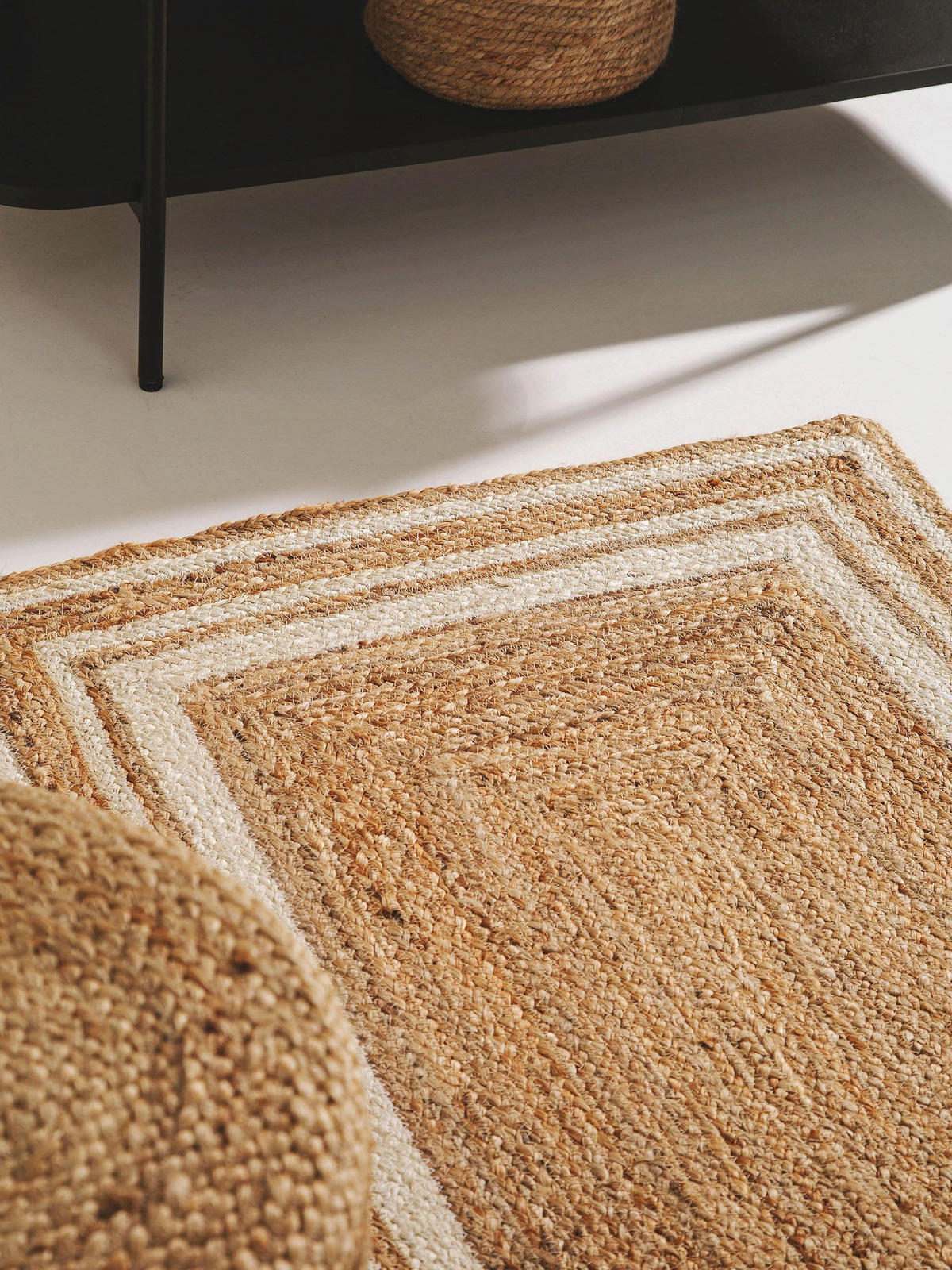 JUTELÄUFER Jutta Weiß 70x200 cm - Weiß, Textil (70/200cm) - benuta Pure
