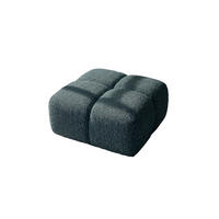 HOCKER, Pouf, Chenille Stoff Puente, Petrol, Averro - Petrol, Holz (88/42/88cm) - Kaiser Möbel