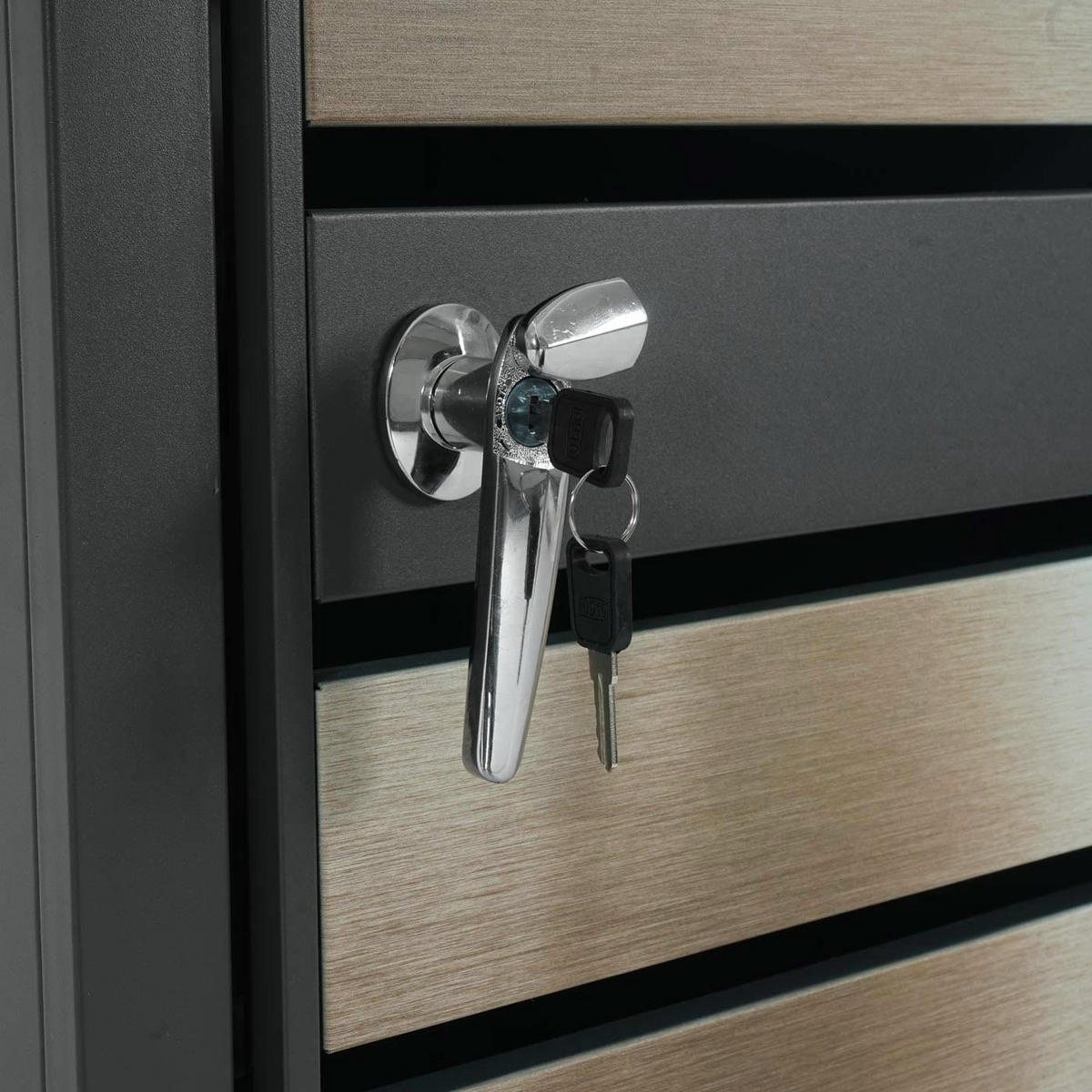 MÜLLTONNENBOX 1er mit Pflanzkasten 125x68x80cm Anthrazit Gold erweiterbar - Goldfarben, Metall (68/125/80cm) - PROREGAL