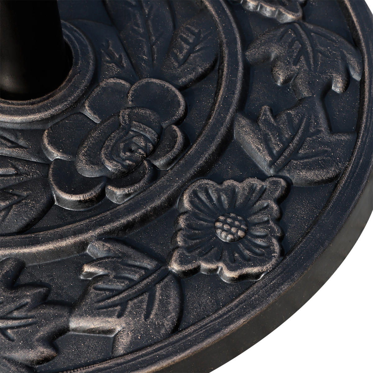 SONNENSCHIRMSTÄNDER halbrund 50x31x32 cm bronze - Bronzefarben, Metall (50/31cm) - LEBENLANG