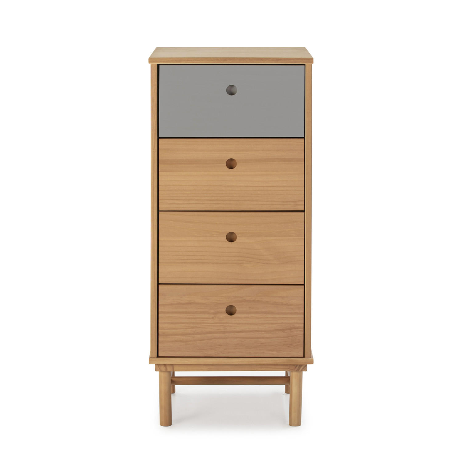 KOMMODE 40/94/40 Magnus - Wildeiche, Holz (40/94/40cm)