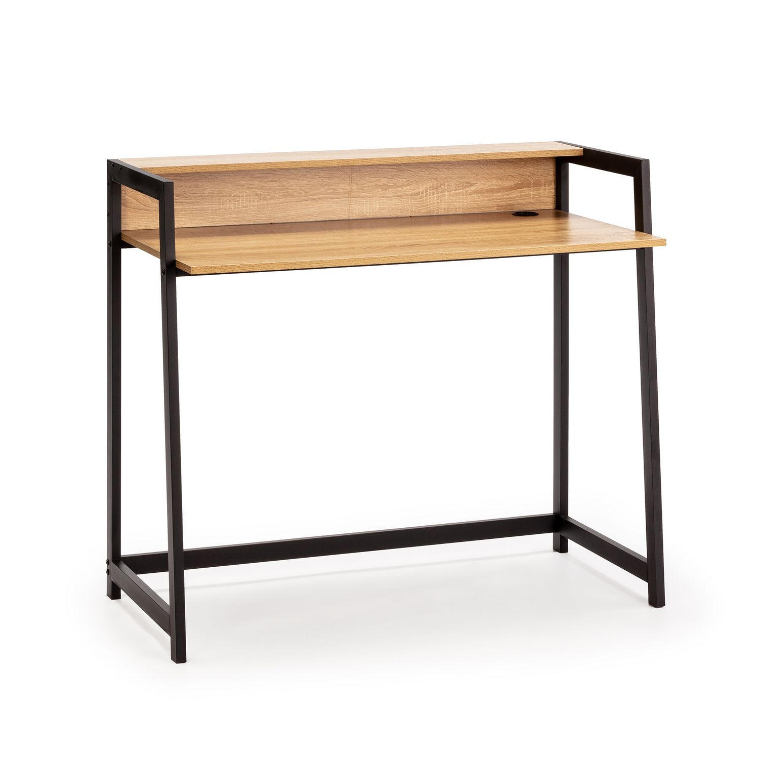 SCHREIBTISCH 105/56/92 Naia Eiche/Schwarz - Schwarz, Holzwerkstoff (56/105/92cm) - VS Venta-stock
