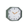WECKER Modern Factory Octagon Grün 32/32/26 cm - Grün, Kunststoff (32/26/32cm) - Karlsson