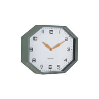 WECKER Modern Factory Octagon Grün 32/32/26 cm - Grün, Kunststoff (32/26/32cm) - Karlsson