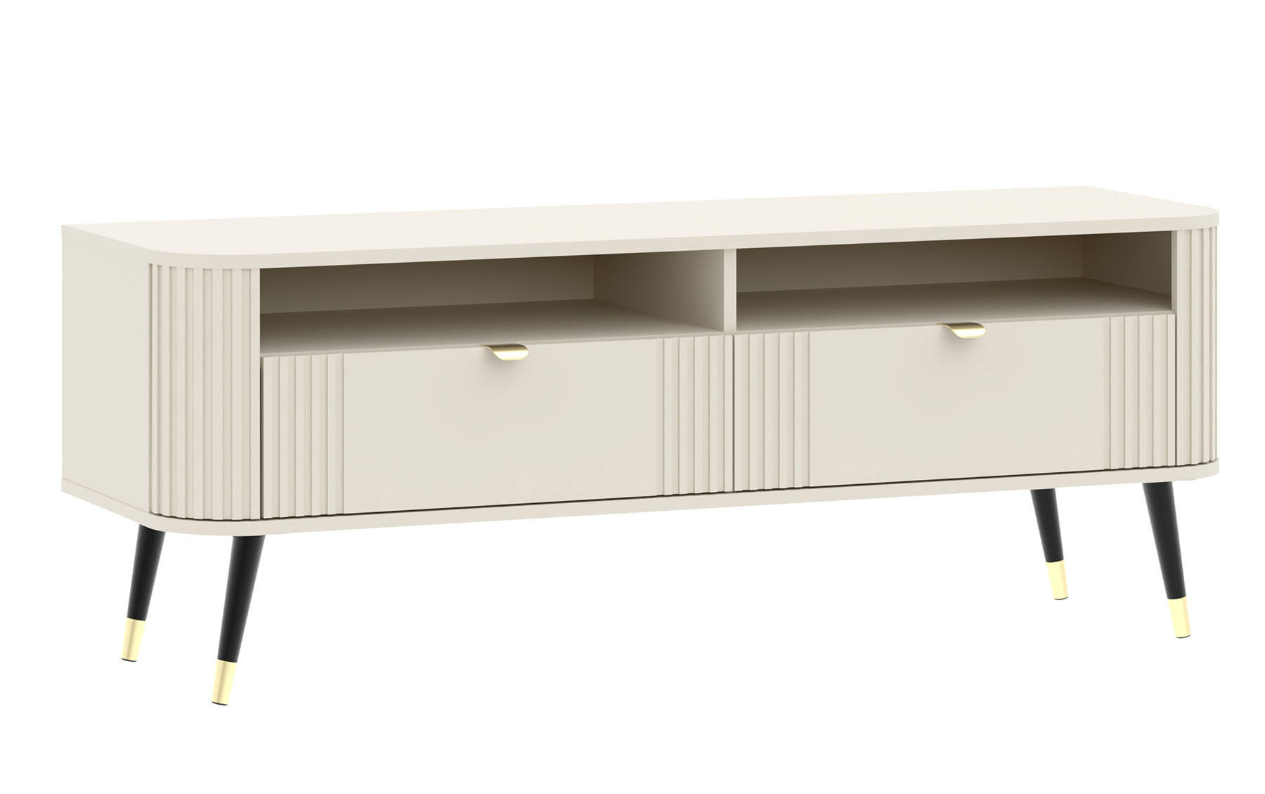 LOWBOARD Onyx Kaschmir / Gold 138 / 40 / 52,6cm - Kaschmir/Beige, Holz/Holzwerkstoff (138.2/52.6/40cm) - Feldmann-Wohnen