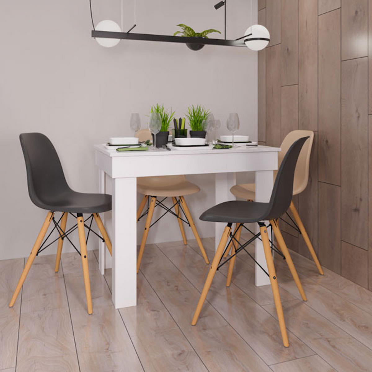 ESSTISCH Cassie weiß 90 / 60 / 73cm - Weiß, Holz/Holzwerkstoff (60/90/73cm) - Feldmann-Wohnen