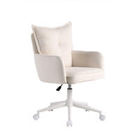 SCHREIBTISCHSTUHL Koen Beige 59 cm x 89-97 cm - Beige, Metall (59/89/63cm) - Klast Home