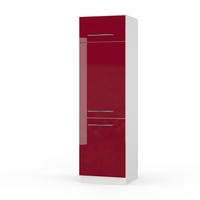 KÜCHENSCHRANK Fame-Line Bordeaux Hochglanz 60 cm - Bordeaux/Weiß, Holzwerkstoff (60/206.8/58.1cm) - Vicco