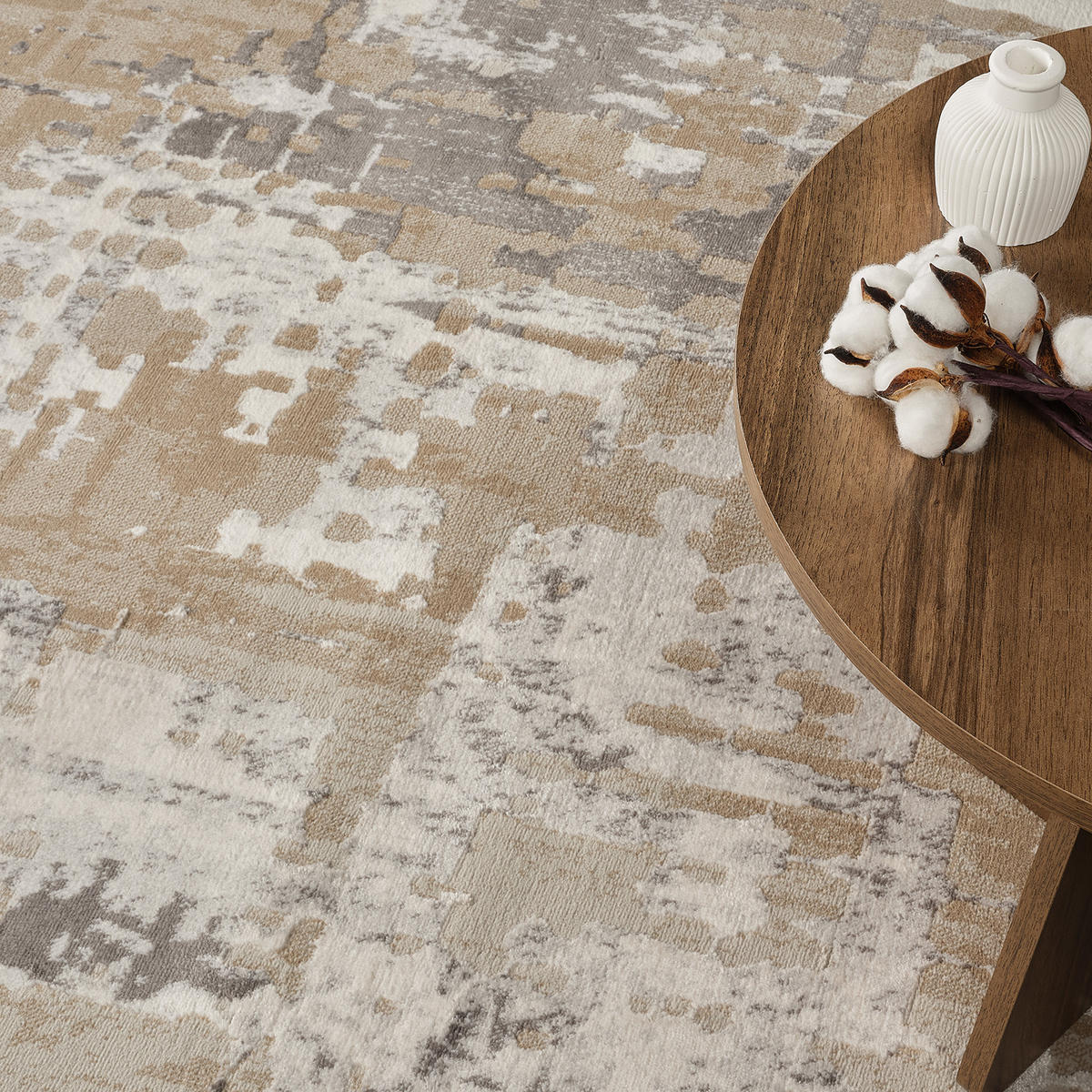 KURZFLORTEPPICH 160/213 cm Beige - Beige, Naturmaterialien/Textil (160/213cm) - LIVABLISS