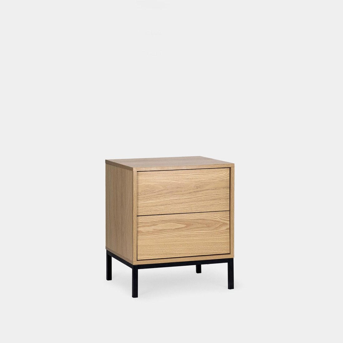 NACHTTISCH 2 SCHUBLADEN Remi Natürlich 45 cm x 55 cm - Naturfarben, Holzwerkstoff (45/55/40cm)