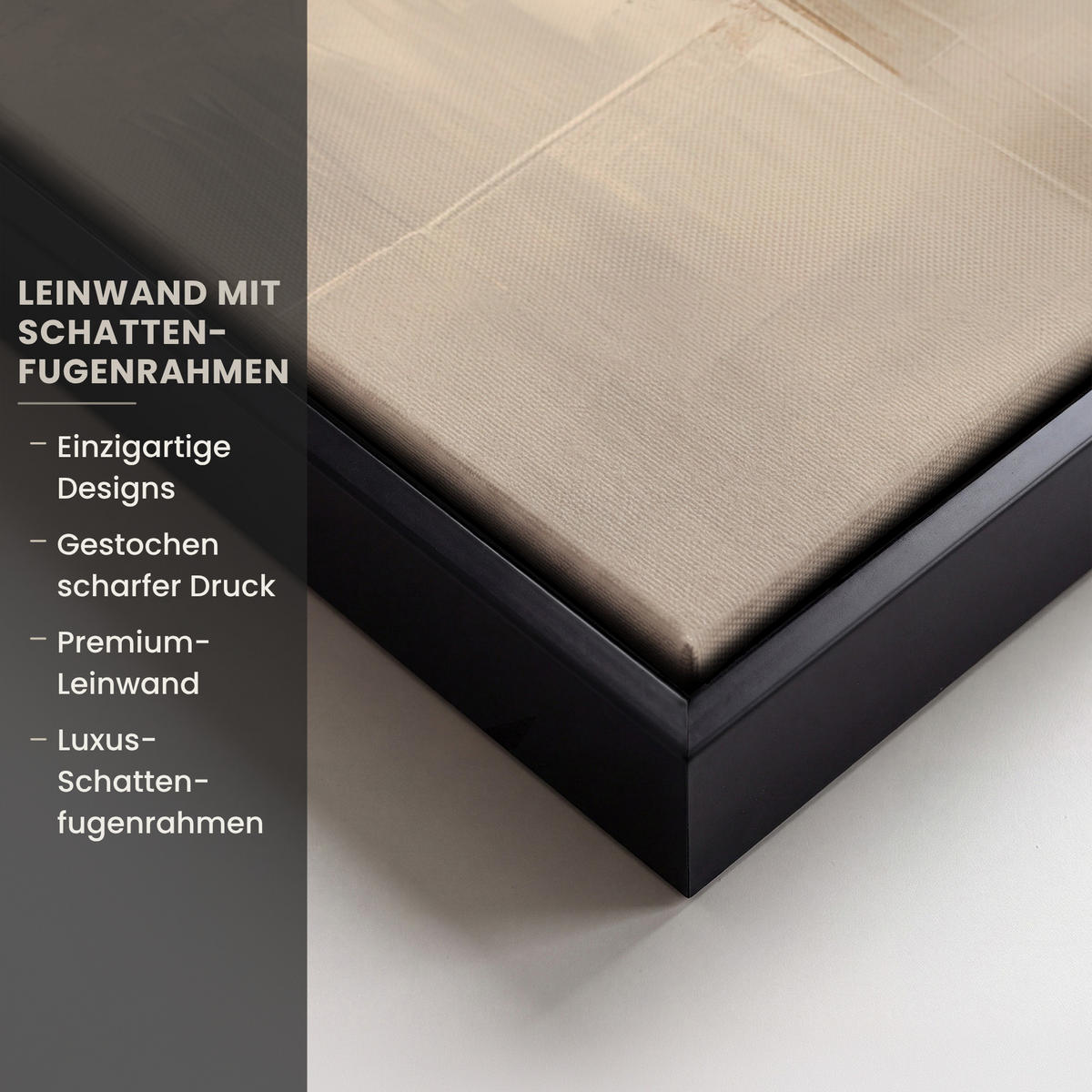 LEINWAND Bilder mit Rahmen - Weltkarte - Gold - Schwarz - Abstrakt - 50x50 - Kupferfarben, Textil (50/50cm) - MuchoWow