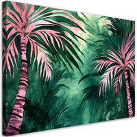 WANDBILD tropischer dschungel palmen - Grün, Textil (60/40cm) - Feeby
