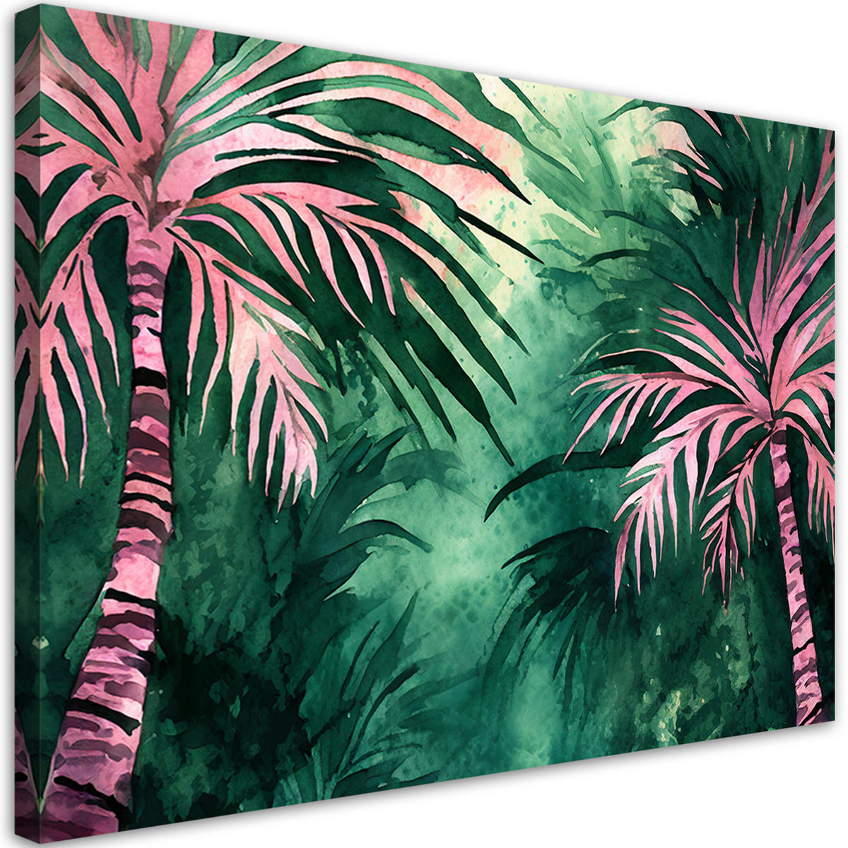 WANDBILD tropischer dschungel palmen - Grün, Textil (60/40cm) - Feeby