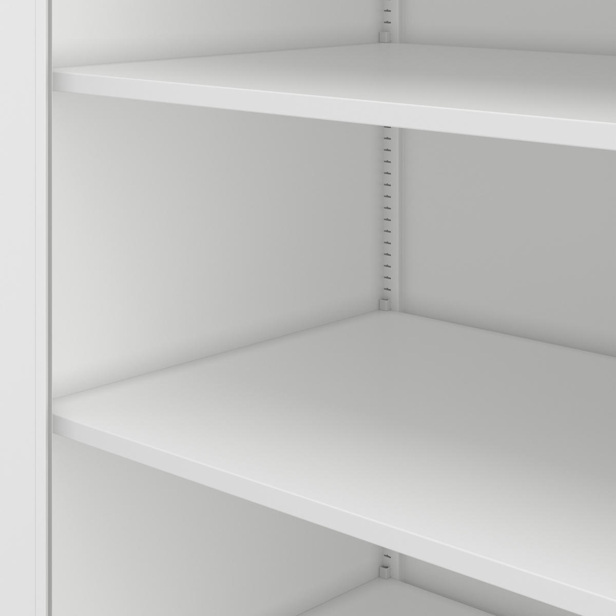 METALLSCHRANK mit Schloss für Büro und Werkstatt BEATA D600 - Weiß, Metall (93/90/60cm) - Jan Nowak