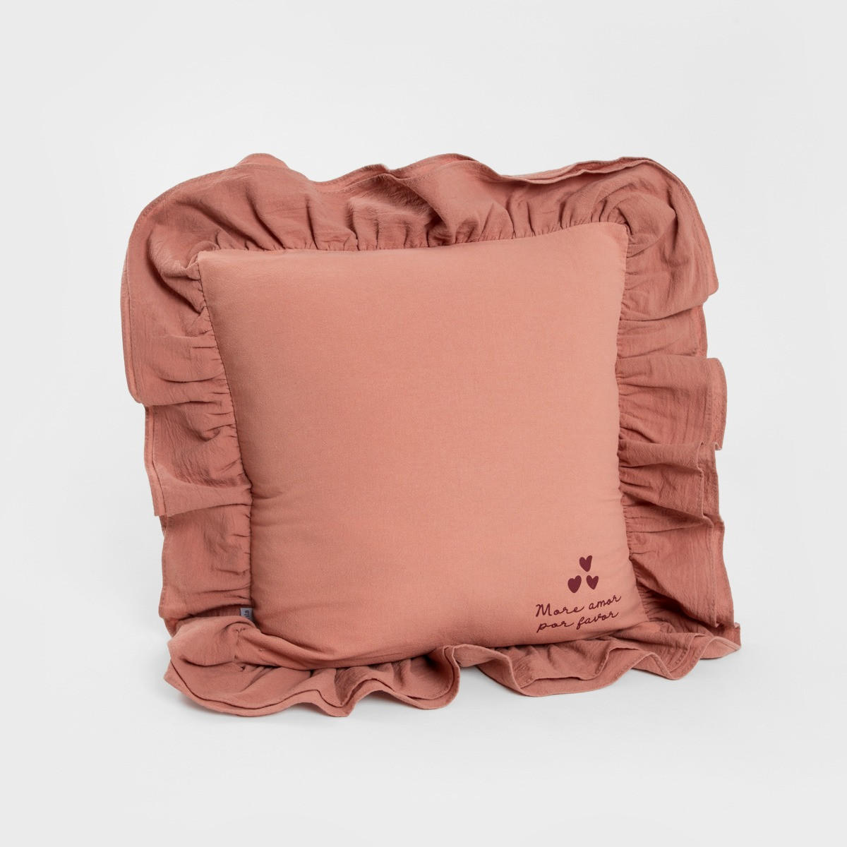 KOPFKISSENBEZUG Cherish Love Baumwolle 45/45 cm - Rosa, Textil (45/45cm) - Homla