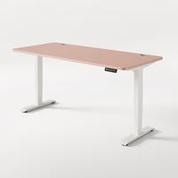SCHREIBTISCH Elektrisch Höhenverstellbarer HomePro 180x80cm Weiß/Rosa mit Memory-Funktion, Anti-Kollisions Technologie - Pink/Weiß, Holzwerkstoff (80/180/62cm) - Desktronic