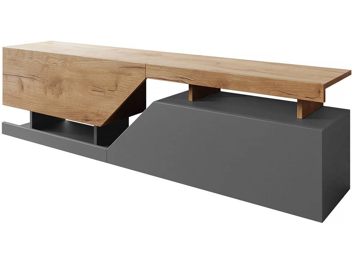 TV-MÖBEL Ceelias Weiß-Dunkelbraun - Dunkelbraun/Weiß, Holz (160/35/46cm) - Habitat Garten