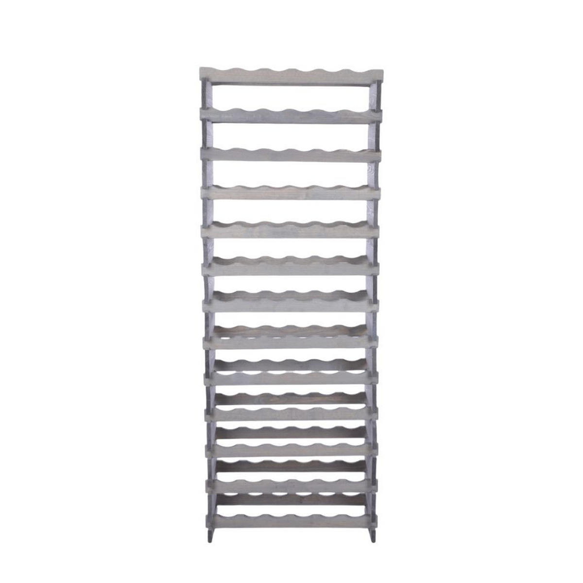 WEINREGAL VINOTECA FLEX PRO HxBxT 177x65x28cm 78 Flaschen auf 13 Ebenen Grau - Grau, Holz (65/177/28cm) - PROREGAL