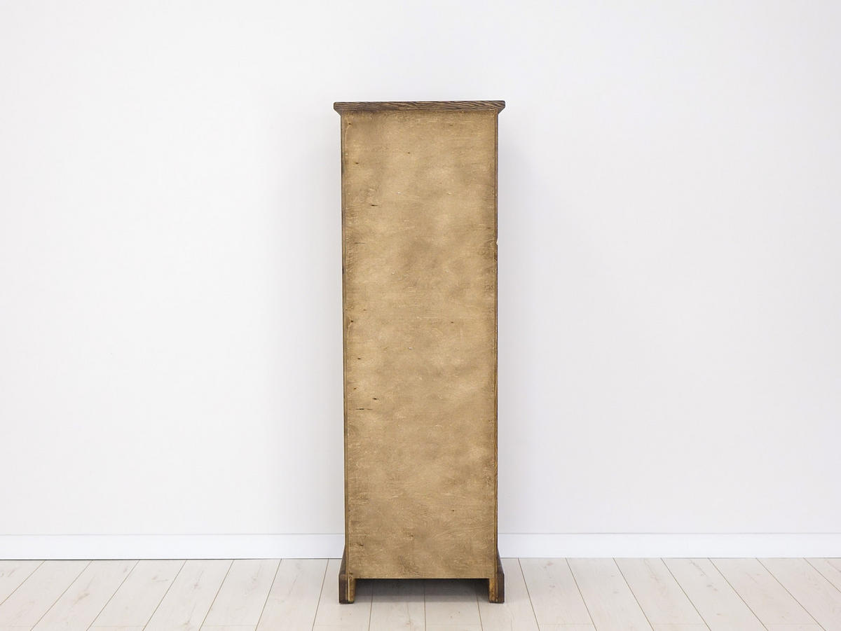 KOMMODE aus Massivholz Rustyk 6/1 - Dunkelbraun/Schwarz, Holz (50/148/45cm) - Seart