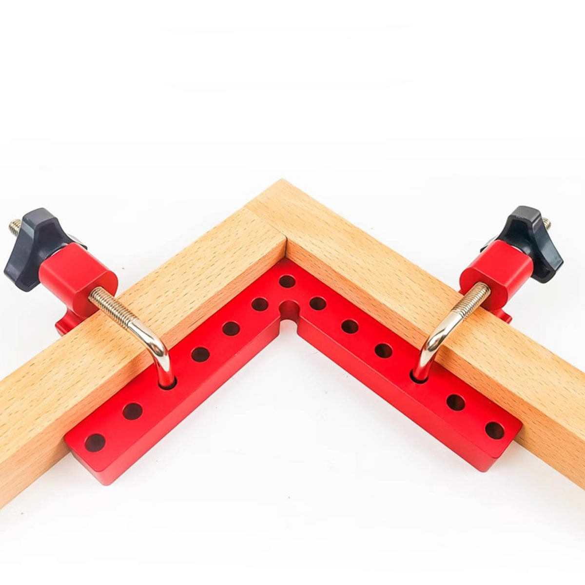 WINKELKLEMMEN 4er-set 90°aus Aluminiumlegierung in Rot Langlebiges Material Einfache Handhabung Praktische Skalen 5,51 Zoll / 140 mm - Rot, Metall (1.4/0.24/1cm) - Livingandhome