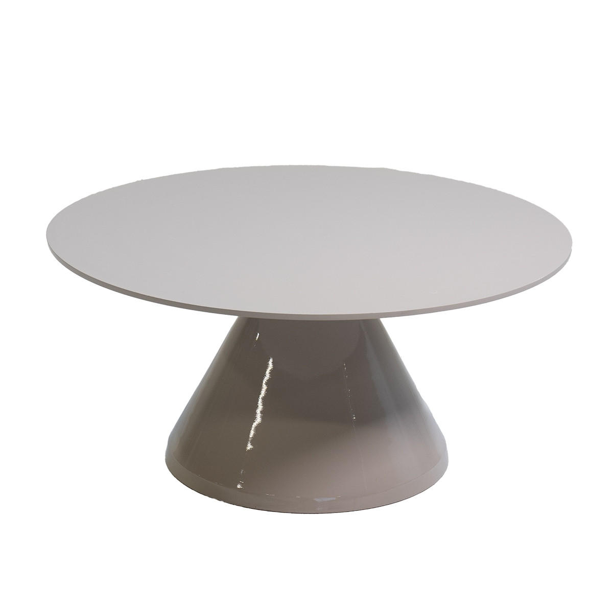 COUCHTISCH rund aus Aluminium 69cm, beige - Beige, Metall (69/69/34cm) - Giga Meubel