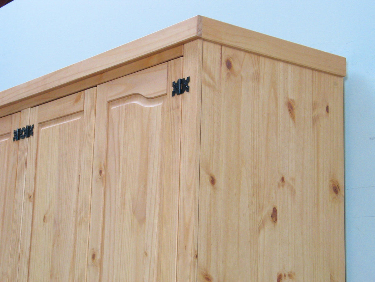 KLEIDERSCHRANK natur - Braun, Holz/Textil (244/196/57cm) - ebuy24
