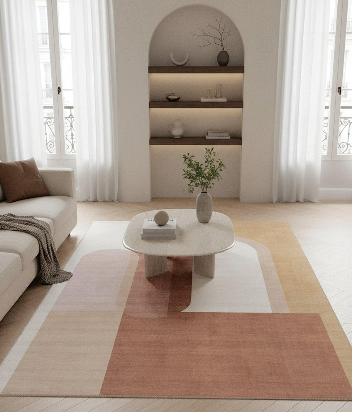 TEPPICH im zeitgenössischen Design terracotta - Terracotta, Textil (160/230cm) - AFK Living