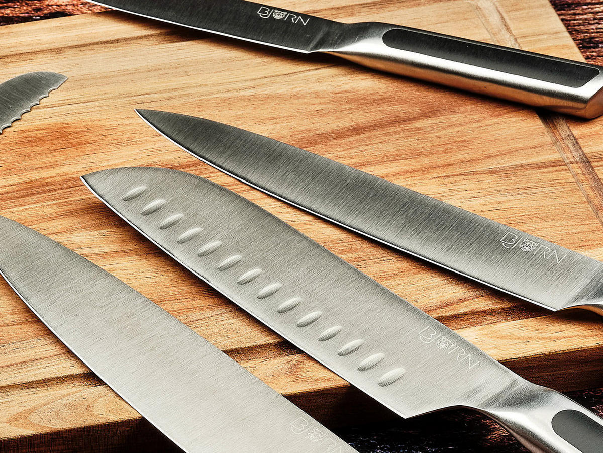 KÜCHENMESSERBLOCK und Steakmesser Loki Loviisa - 14er-Set - Silberfarben, Metall (1cm) - Björn