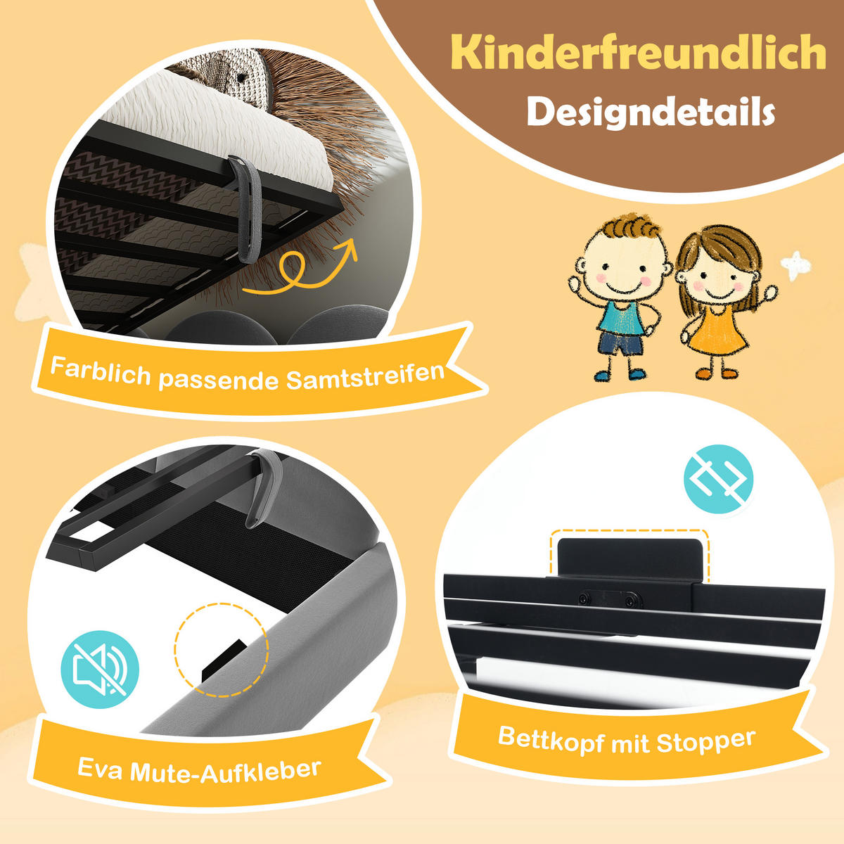 POLSTERBETT aus Samt 90x190 cm in Grau mit hydraulischem Stauraum - Grau, Textil (90/190cm) - Modfu