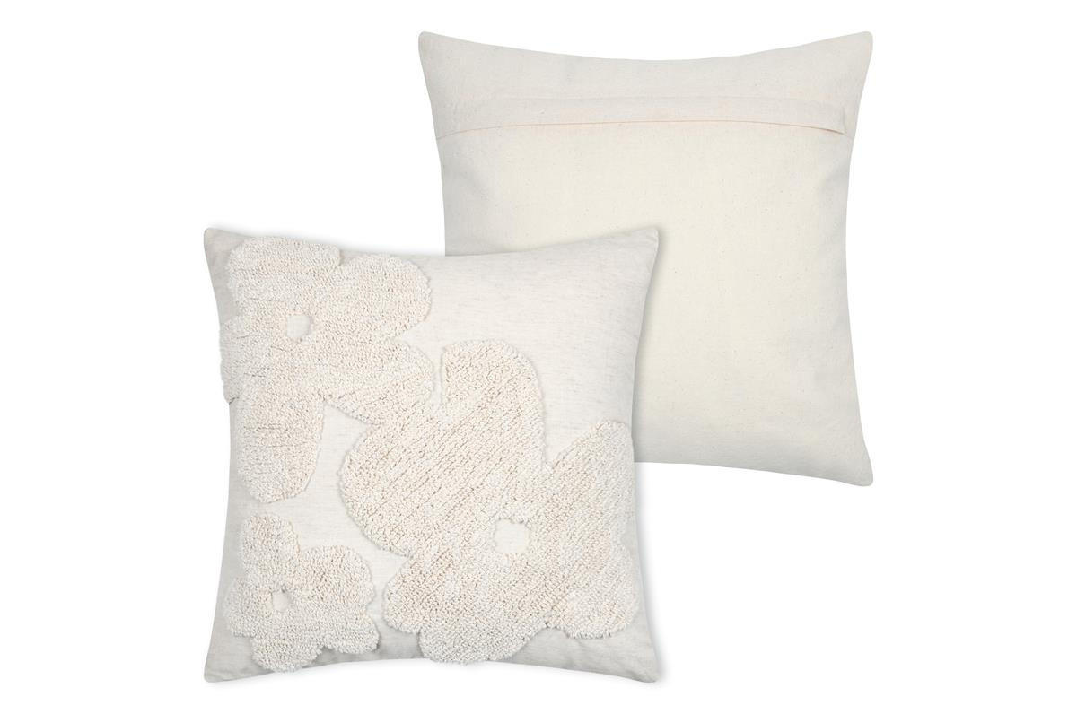 DEKOKISSEN aus Baumwolle Balma 45/45/18 cm - Beige, Naturmaterialien (45/45cm) - STOF