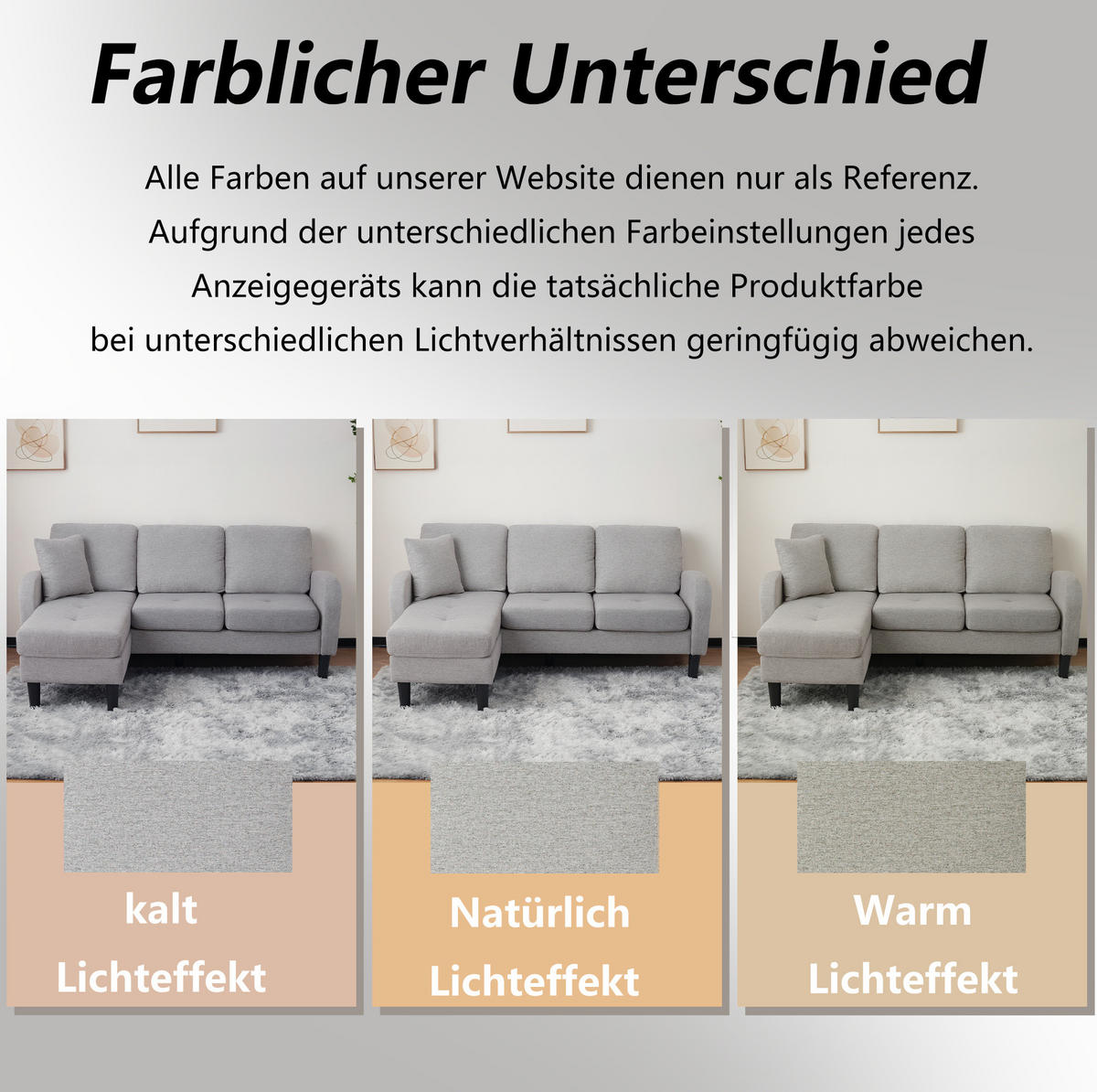 SOFA modular mit Chaiselongue 166 x 118 x 77 cm Grau - Grau, Kunststoff (166/118cm) - IVMEU