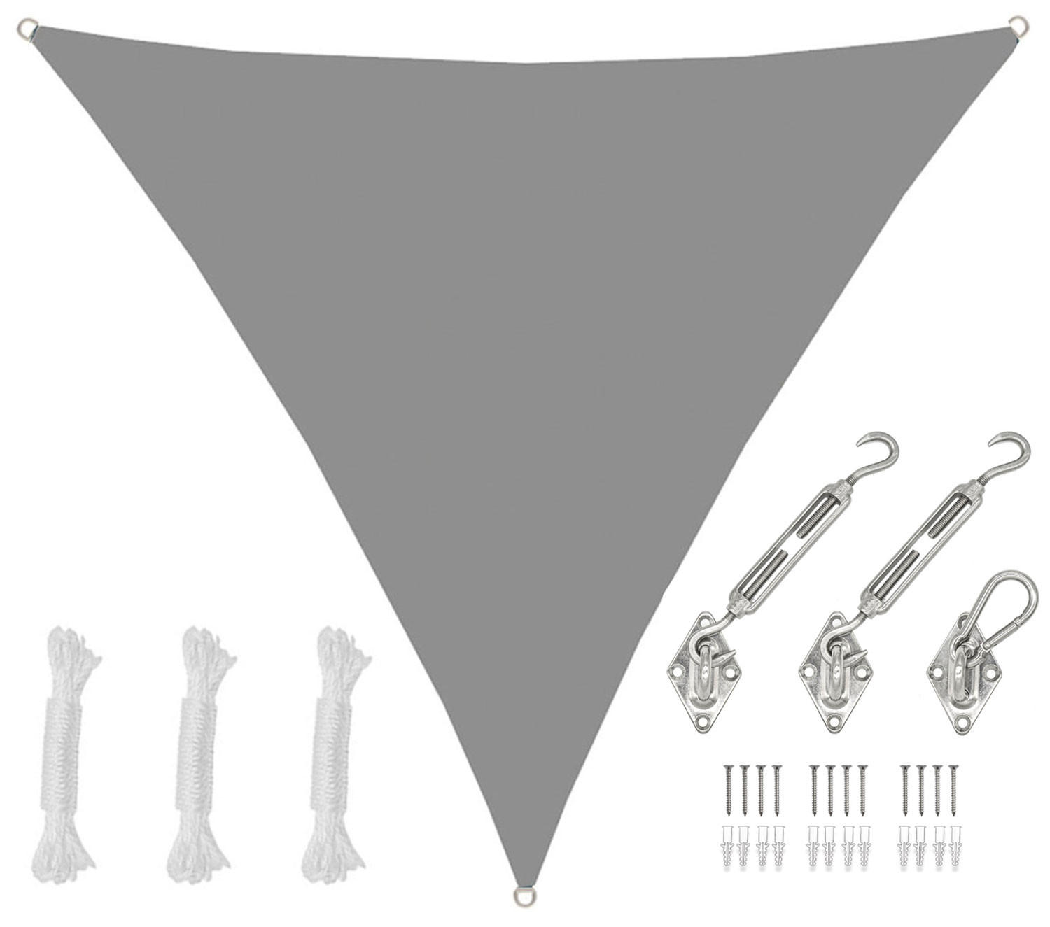 SONNENSEGEL Wasserdicht 200 cm Grau - Grau, Kunststoff (200/200cm) - Amanka