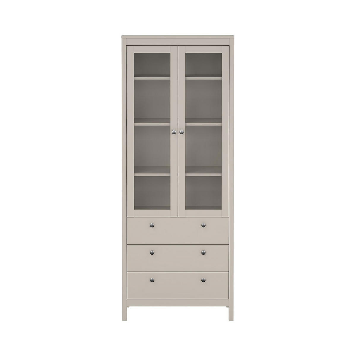 VITRINENSCHRANK, Madrid, Kaschmir, Holzwerkstoff, 78 x 33 x 199 cm - Kaschmir, Holzwerkstoff (78/199/33cm) - ebuy24