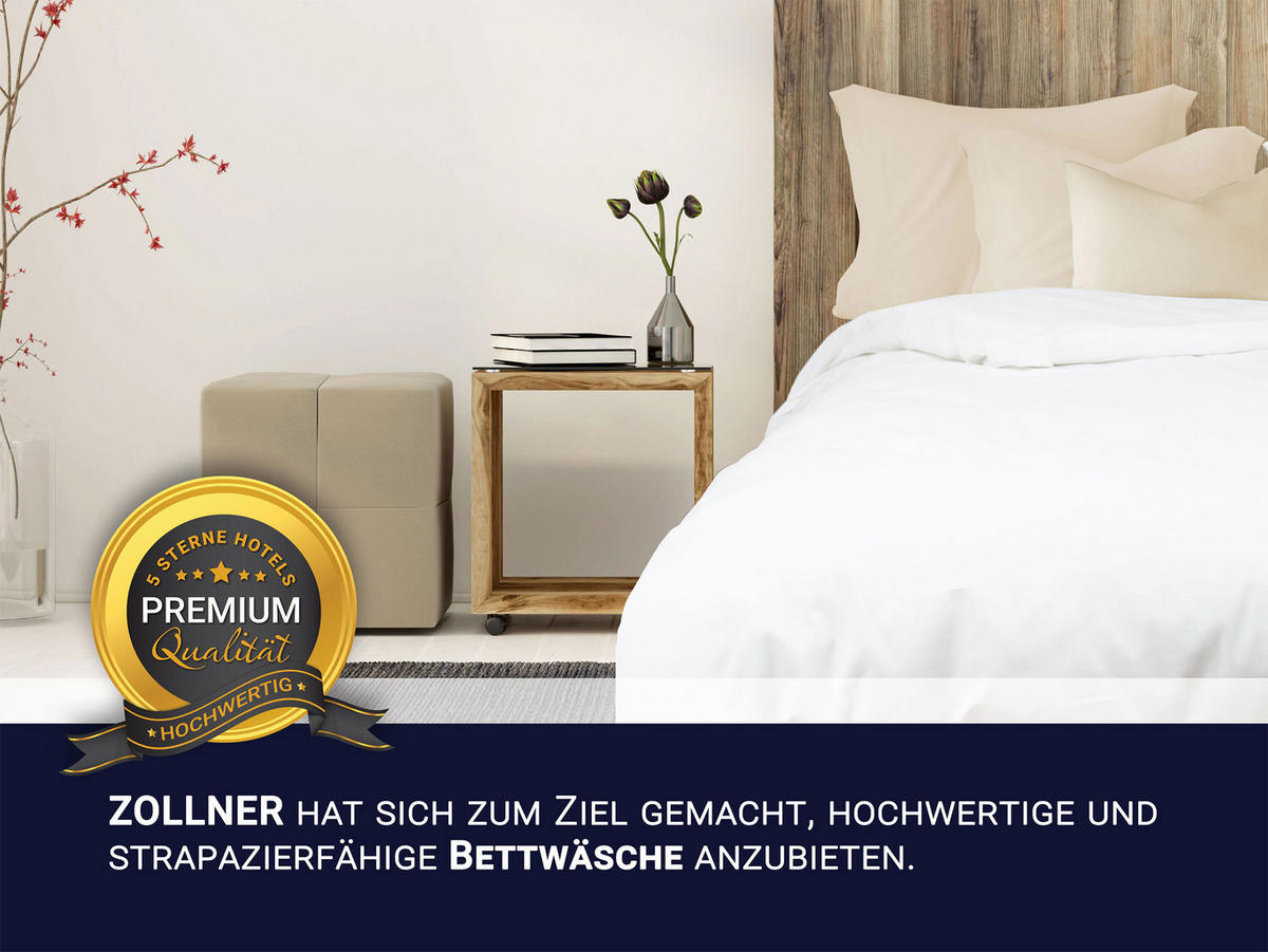 BETTWÄSCHE, 140x200 cm, 100% Baumwolle, Weiß - Weiß, Textil (140/200cm) - Zollner